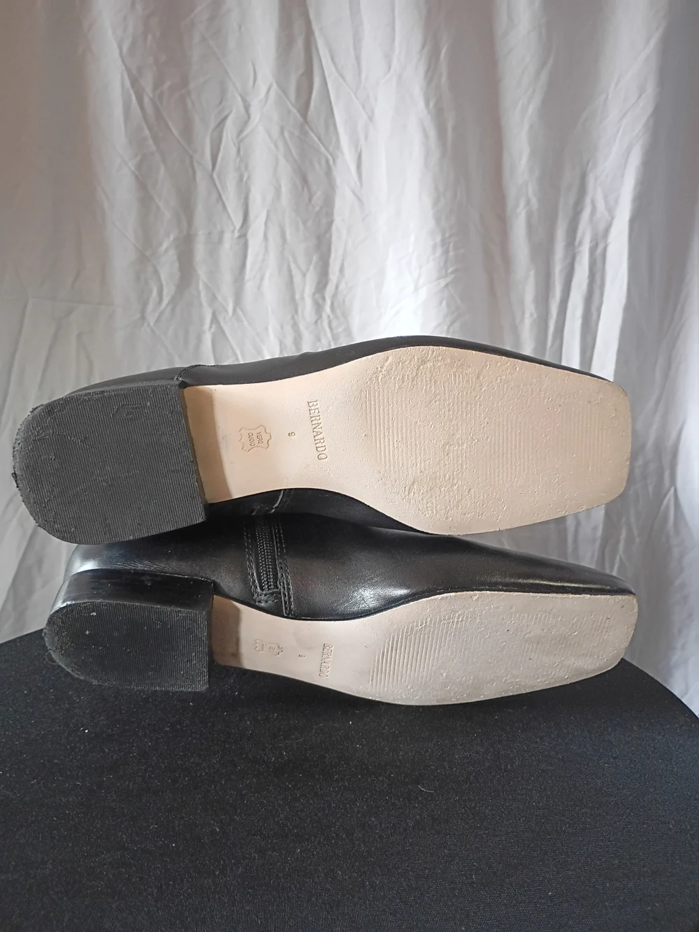 Bernardo Black Leather Riding Boots